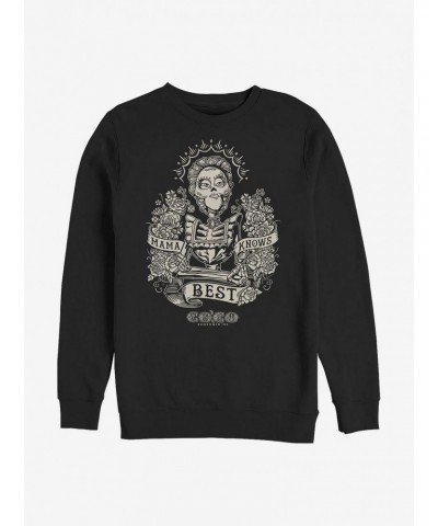 Disney Pixar Coco Mama Knows Best Crew Sweatshirt $11.81 Sweatshirts