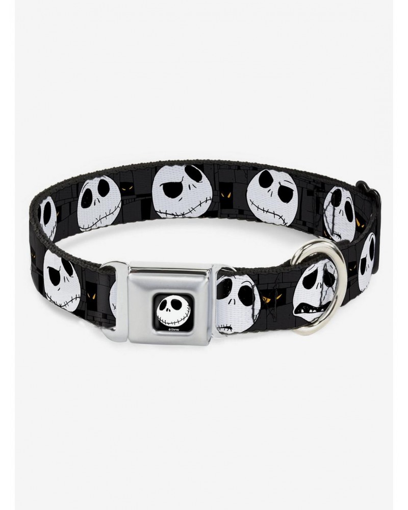 Disney Nightmare Before Christmas Jack Expressions Seatbelt Buckle Dog Collar $9.71 Pet Collars