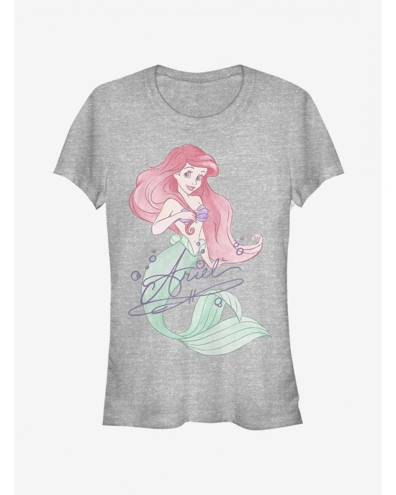 Disney The Little Mermaid Signed Ariel Girls T-Shirt $8.47 T-Shirts