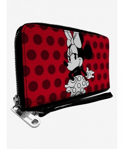 Disney Minnie Mouse Vintage Polka Dot Zip Around Wallet $15.01 Wallets