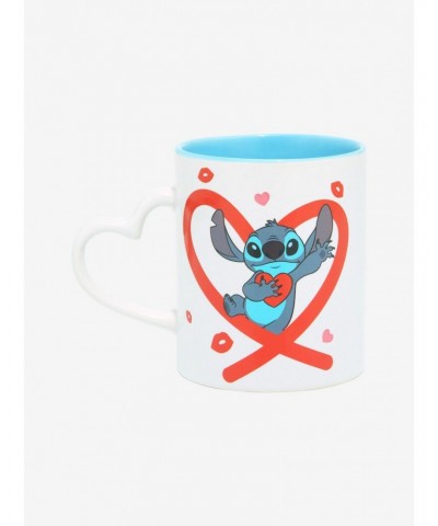 Disney Lilo & Stitch Couple Heart Handle Mug $6.56 Mugs