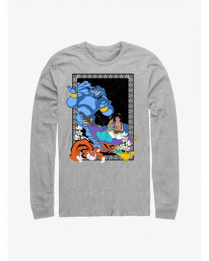 Disney Aladdin Poster in the Lamp Long-Sleeve T-Shirt $12.83 T-Shirts