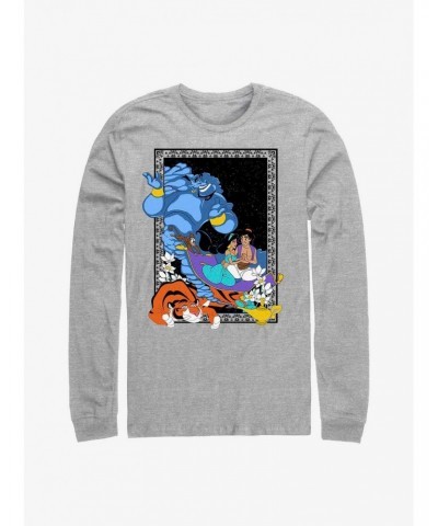 Disney Aladdin Poster in the Lamp Long-Sleeve T-Shirt $12.83 T-Shirts