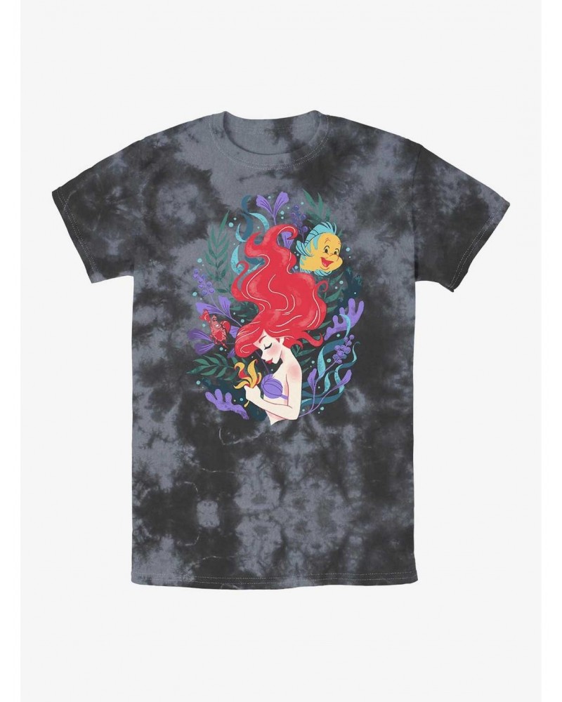 Disney The Little Mermaid Coral Reef Ariel Tie-Dye T-Shirt $8.55 T-Shirts