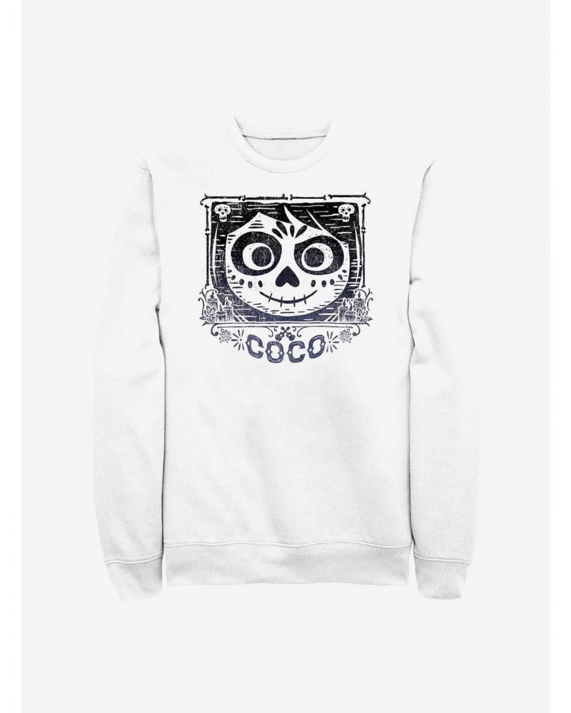 Disney Pixar Coco Face Frame Crew Sweatshirt $18.08 Sweatshirts