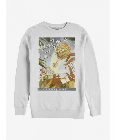 Disney Pixar Up Travel Poster Crew Sweatshirt $11.44 Sweatshirts