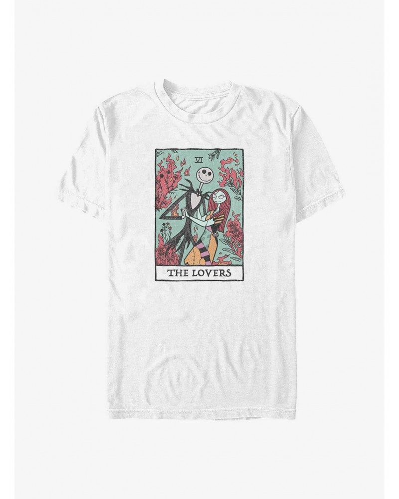 Disney The Nightmare Before Christmas Jack & Sally The Lovers Tarot Card T-Shirt $8.84 T-Shirts