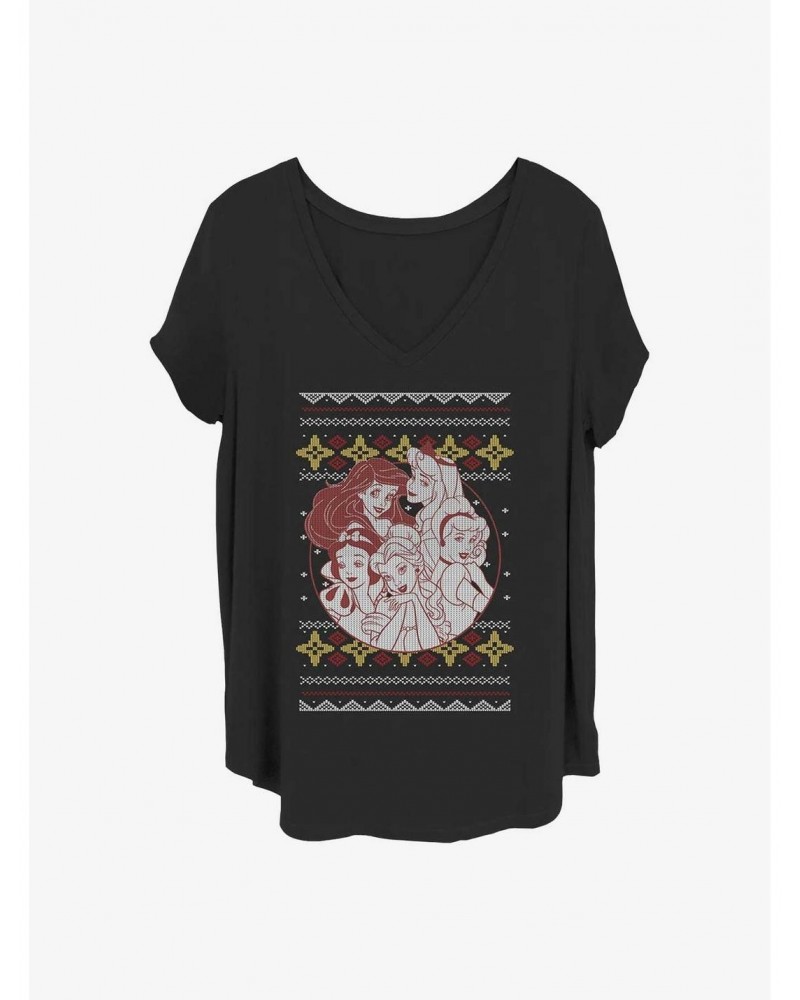 Disney Princesses Princess Holiday Girls T-Shirt Plus Size $11.56 T-Shirts