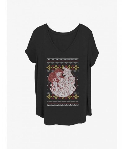 Disney Princesses Princess Holiday Girls T-Shirt Plus Size $11.56 T-Shirts