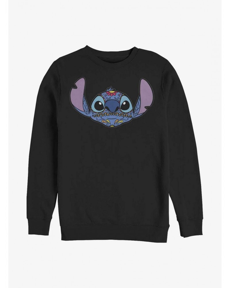 Disney Lilo & Stitch Sugar Skull Stitch Crew Sweatshirt $14.76 Sweatshirts