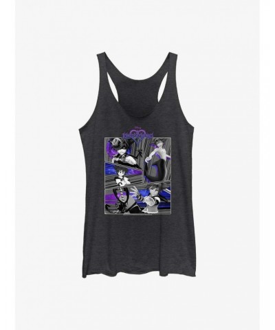 Kingdom Hearts Sora Comic Panel Girls Tank $10.36 Tanks