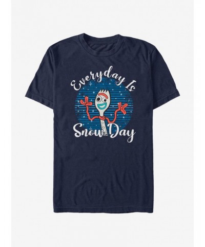 Disney Pixar Toy Story Forky Snow Day T-Shirt $10.46 T-Shirts