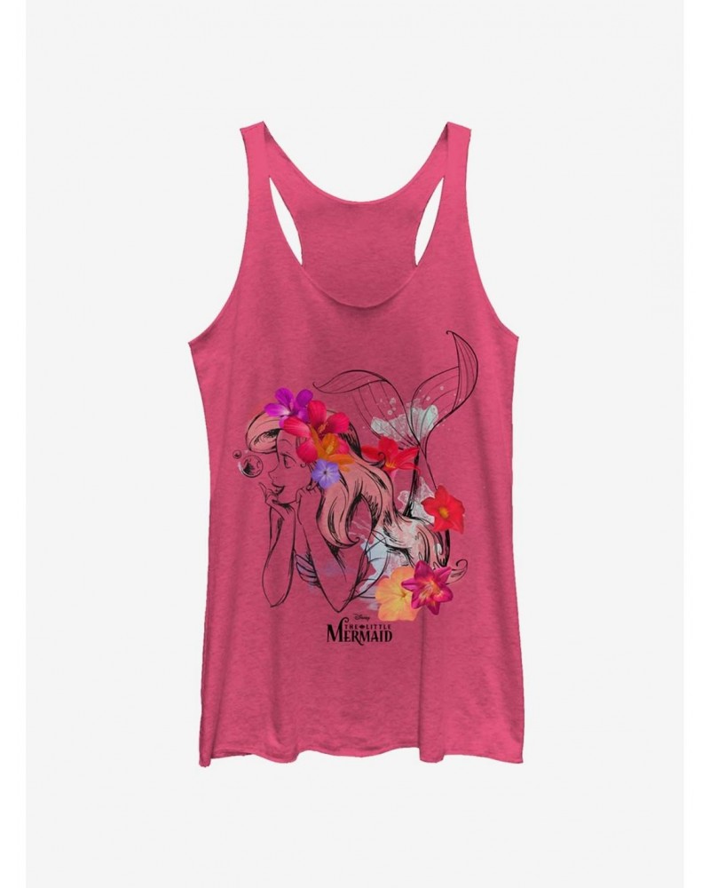 Disney The Little Mermaid Ariel Real Flowers Girls Tank $9.32 Tanks