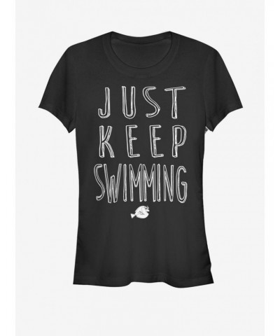 Disney Pixar Finding Dory Just Keep Swimming Girls T-Shirt $8.96 T-Shirts