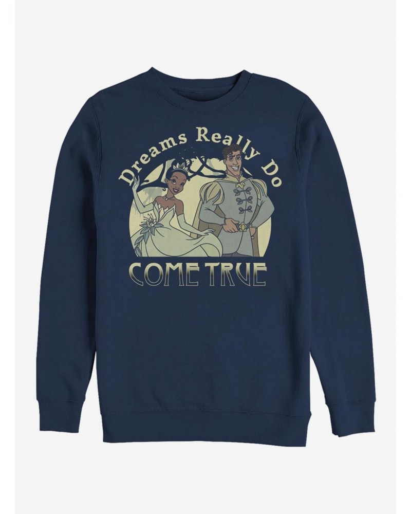 Disney The Princess And The Frog Dreams Do Come True Crew Sweatshirt $16.24 Sweatshirts