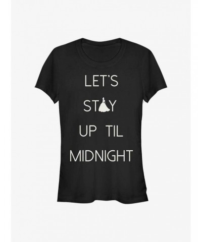 Disney Cinderella Lets Stay Up Til Midnight Girls T-Shirt $11.70 T-Shirts