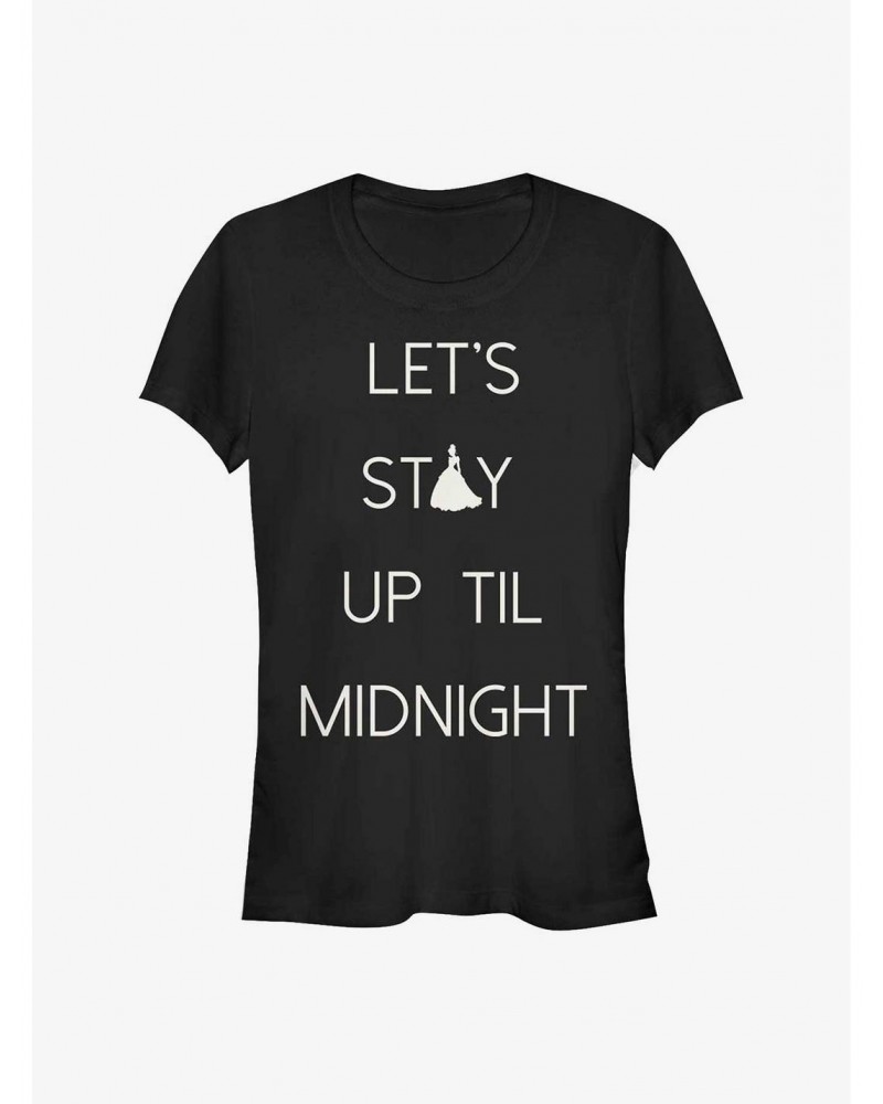 Disney Cinderella Lets Stay Up Til Midnight Girls T-Shirt $11.70 T-Shirts