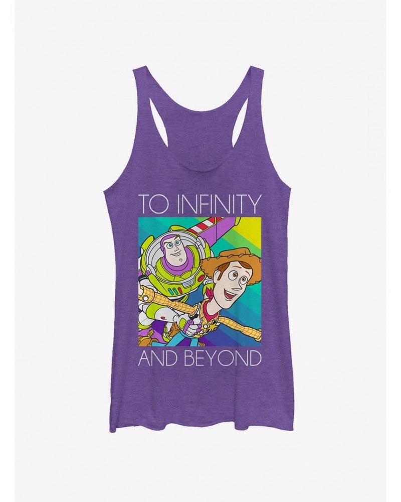 Disney Pixar Toy Story Infinity and Beyond Rainbow Girls Tank Top $9.07 Tops